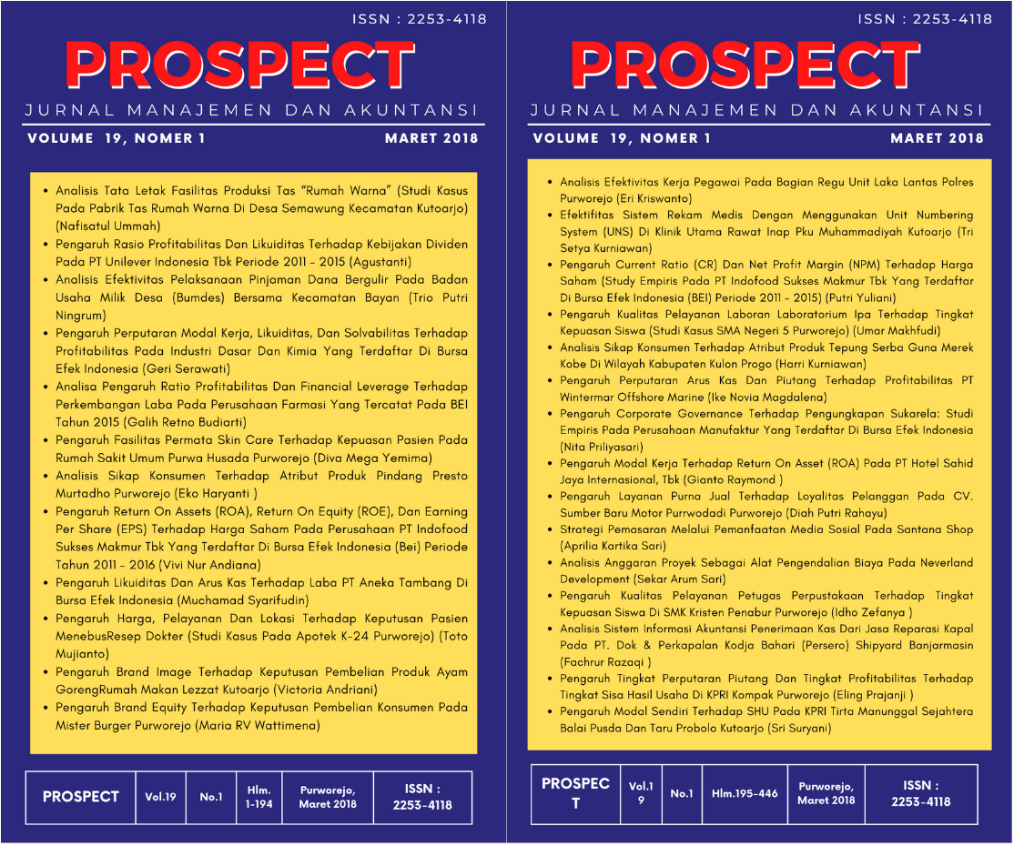 					View Vol. 21 No. 3 (2022): Jurnal Prospect STIE Rajawali
				